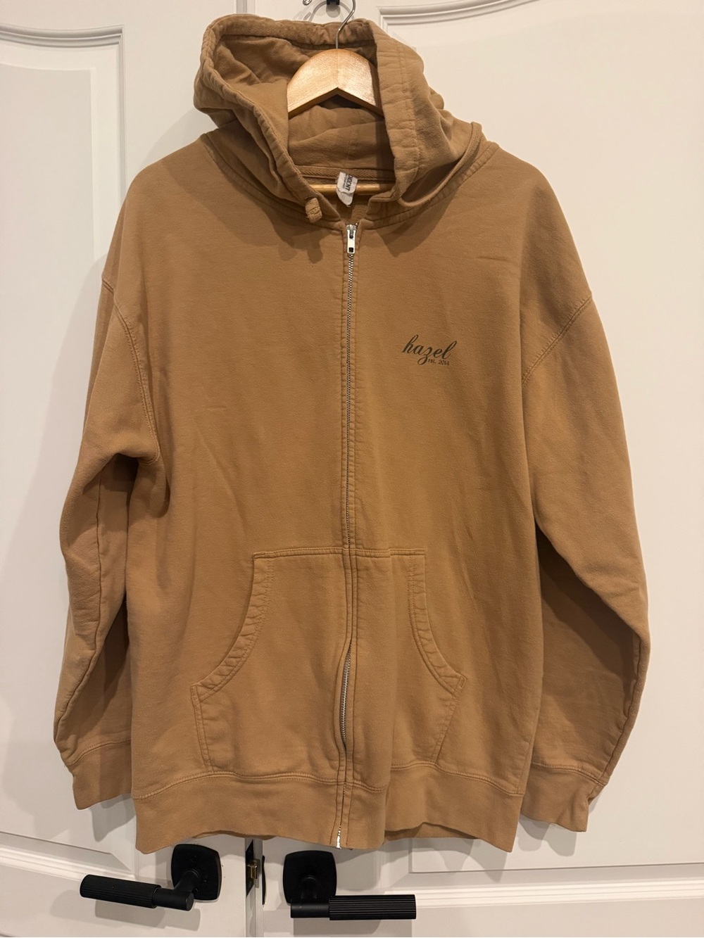 Hazel Boutique 777 Angel Graphic Oversized Zip Up Hoodie